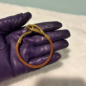 Hermes Jumbo H Bracelet brown leather